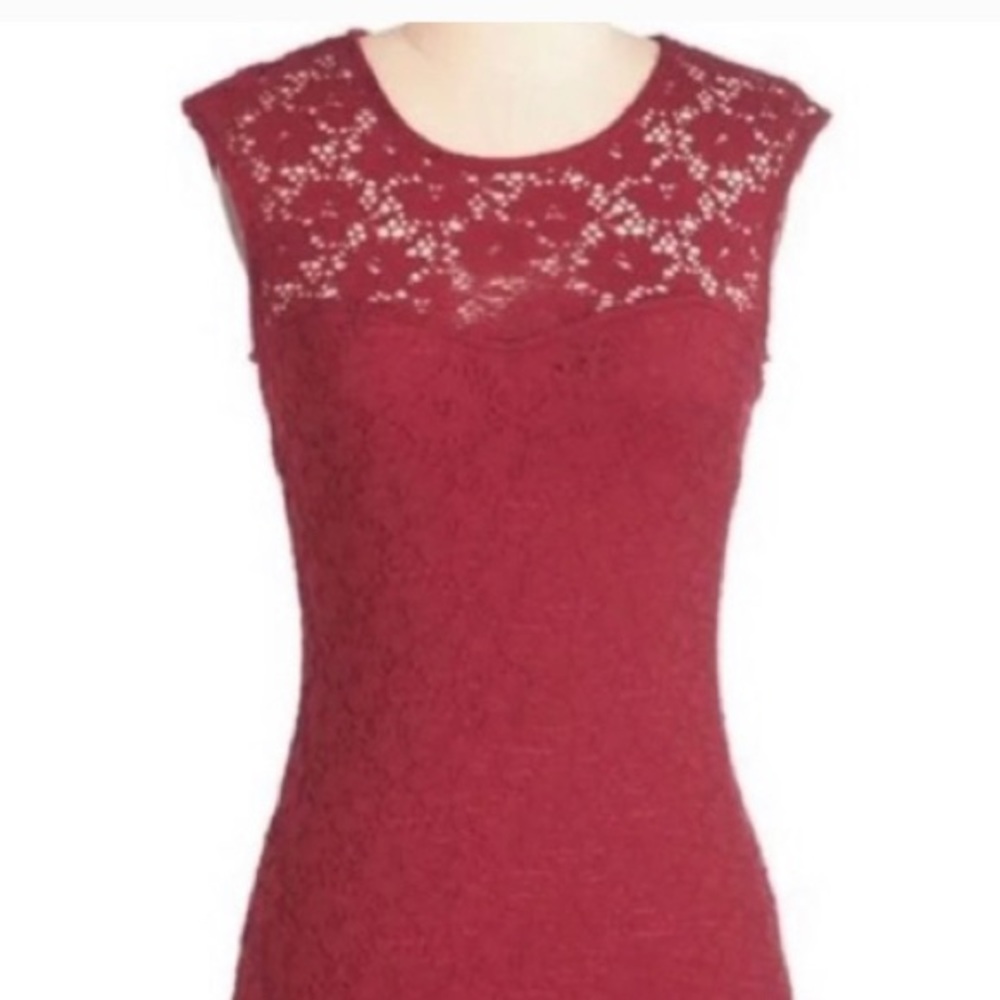 Lace Red Dress- New without tags - Picture 1 of 4